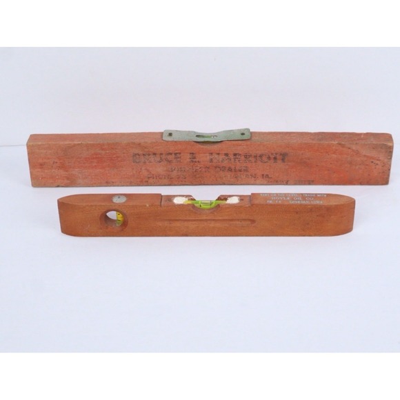 Hoyle Oil Co. Other - VTG Advertising Wood Level Tools (2) Hoyle Oil Co. Churdan Iowa Pioneer‎ Seeds